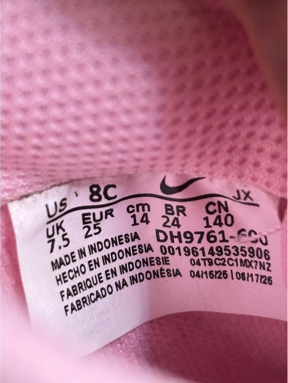 Nike dunk low triple pink TD